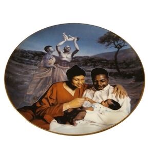A.A Collectible Plate, "Then And Now" Heirlooms of the Heart Decorative Plate